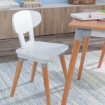 Set Masa cu 4 scaune cu spatar pentru copii Mid-Century Kid™ Toddler Kidkraft